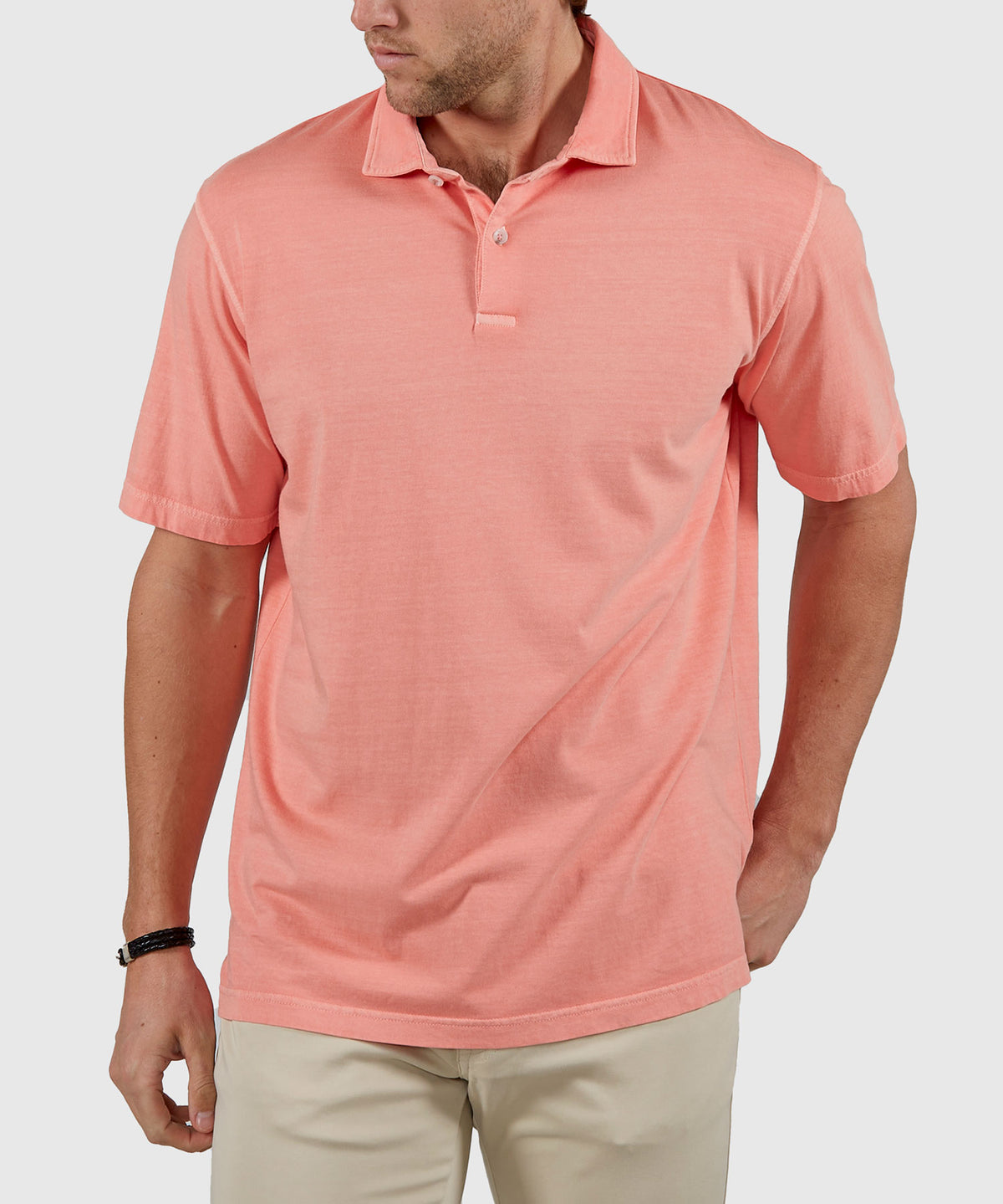 Westport Lifestyle Sunwashed Short Sleeve Polo, Men's Big & Tall