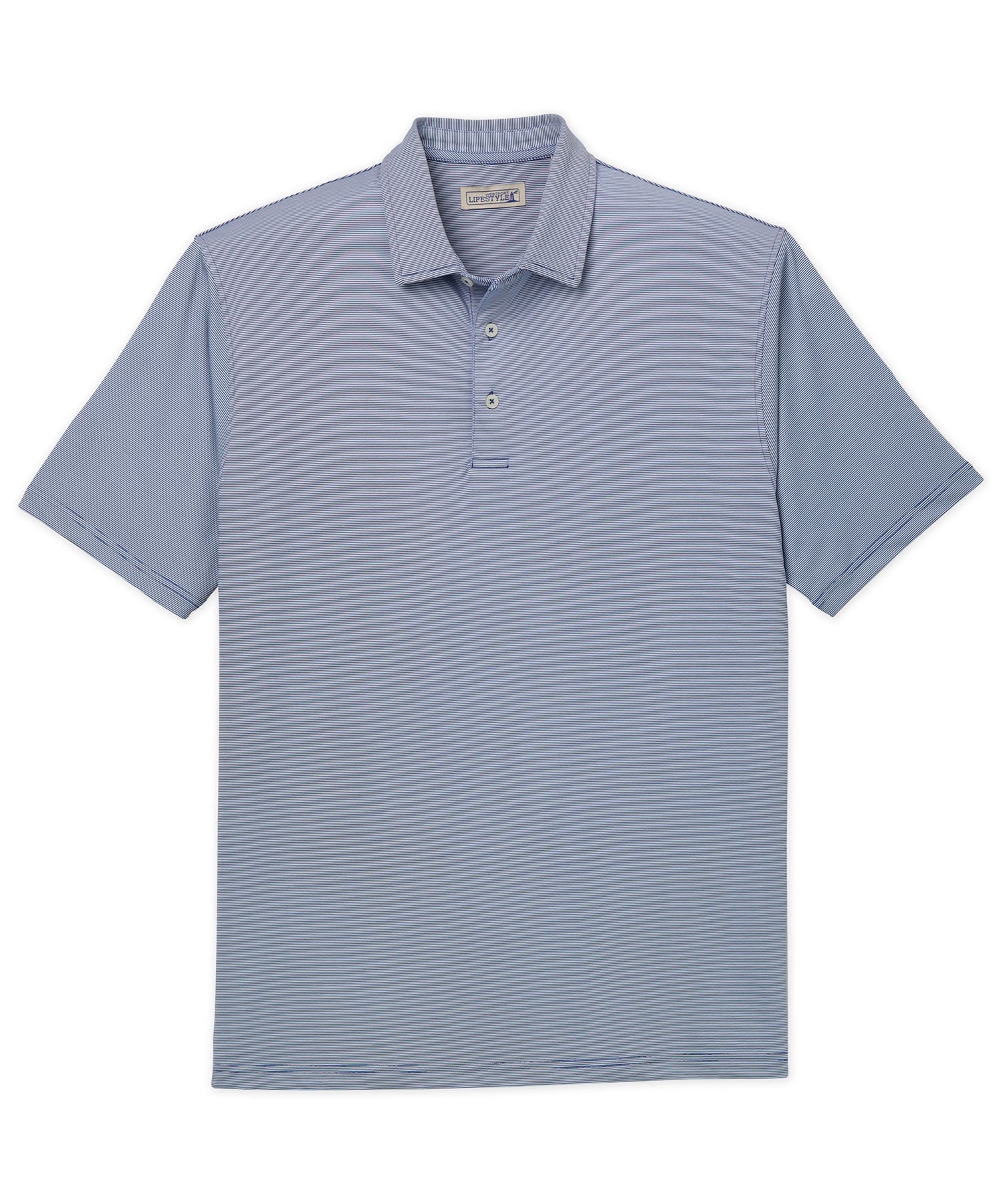 Westport Lifestyle Short Sleeve Performance Stripe Polo Knit Shirt, Men's Big & Tall