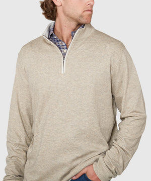 Westport Lifestyle Long Sleeve Herringbone Interlock Quarter Zip Pullover