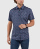 Westport No-Tuck Short Sleeve Button Down Collar Stretch Performance 'Vines' Sport Shirt