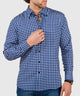 Westport No-Tuck Long Sleeve Button Down Collar Stretch Performance Gingham Sport Shirt