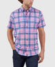 Westport No-Tuck Short Sleeve Button Down Collar Stretch Performance Plaid Sport Shirt