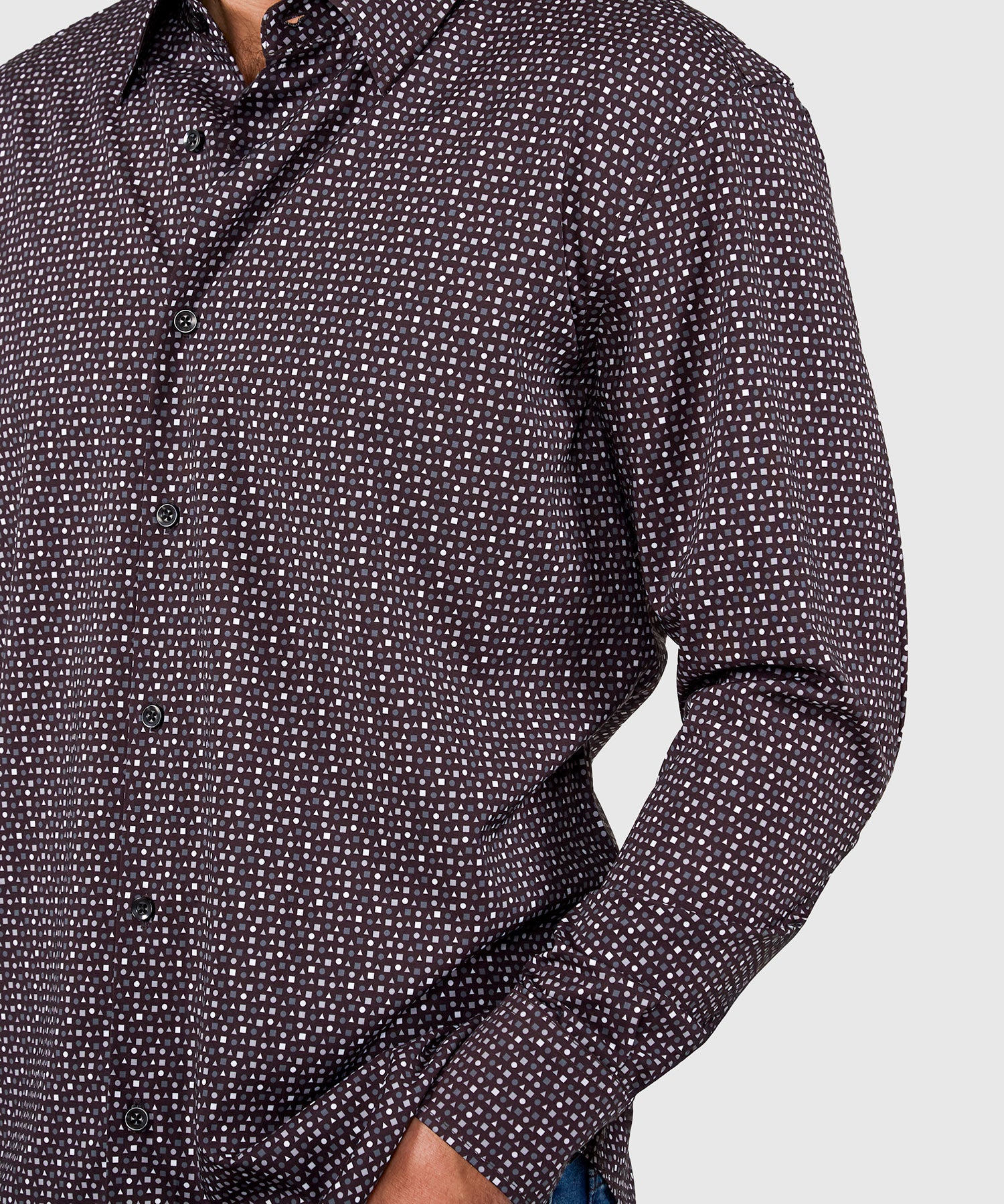 Men's Big & Tall Westport No-Tuck Long Sleeve Button Under Collar Stretch Performance 'Forms' Sport Shirt Black / LMT Men's Big & Tall Westport No-Tuck Long Sleeve Button Under Collar Stretch Performance 'Forms' Sport Shirt Black / LMT