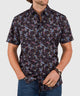 Westport No-Tuck Short Sleeve Button Down Collar Stretch Performance 'Lush Paisley' Sport Shirt