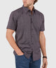 Westport No-Tuck Short Sleeve Button Under Collar Stretch Performance Micro Paisley Sport Shirt
