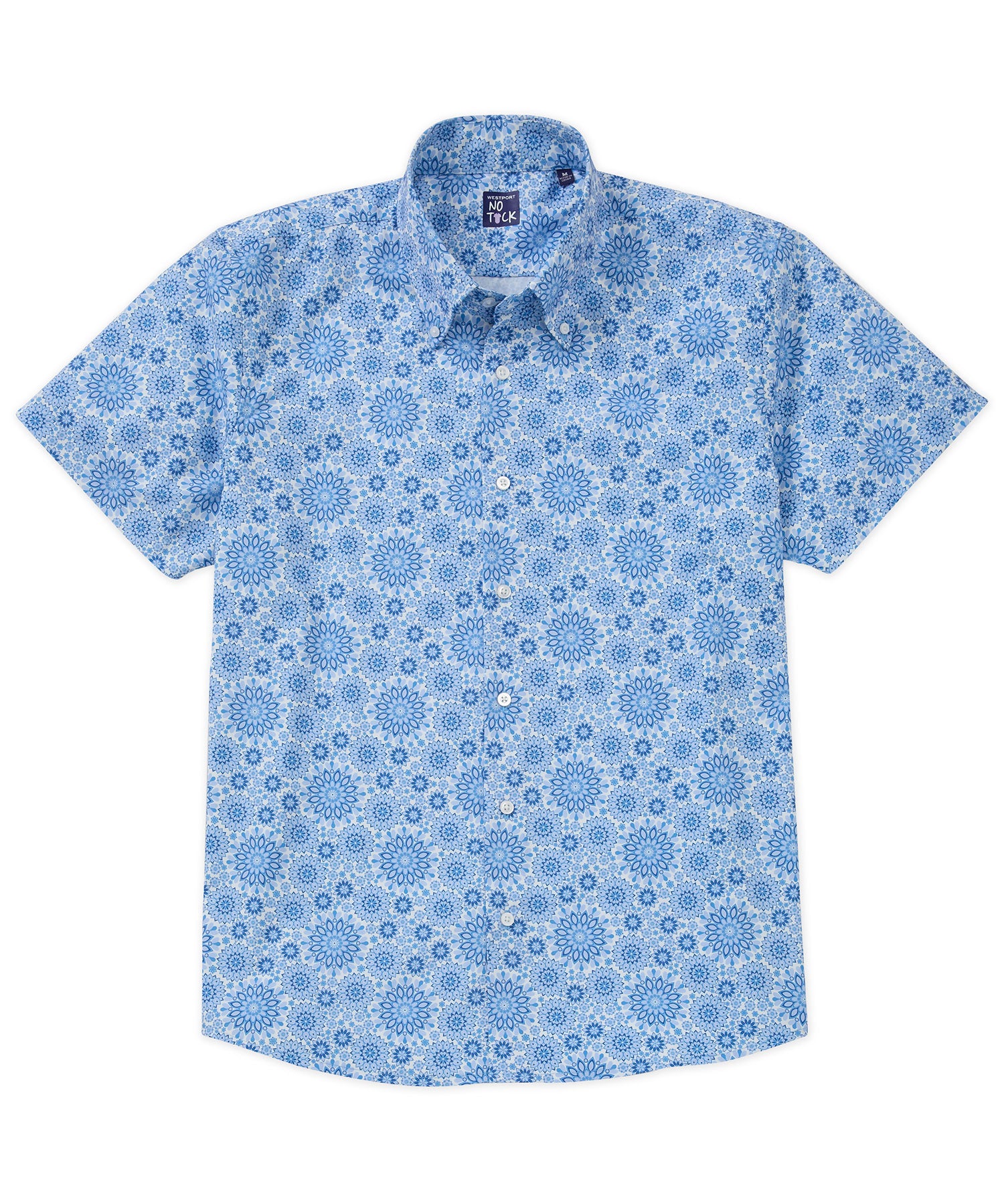 Big & Tall Westport No-Tuck Short Sleeve Stretch 'Mandala' Sport