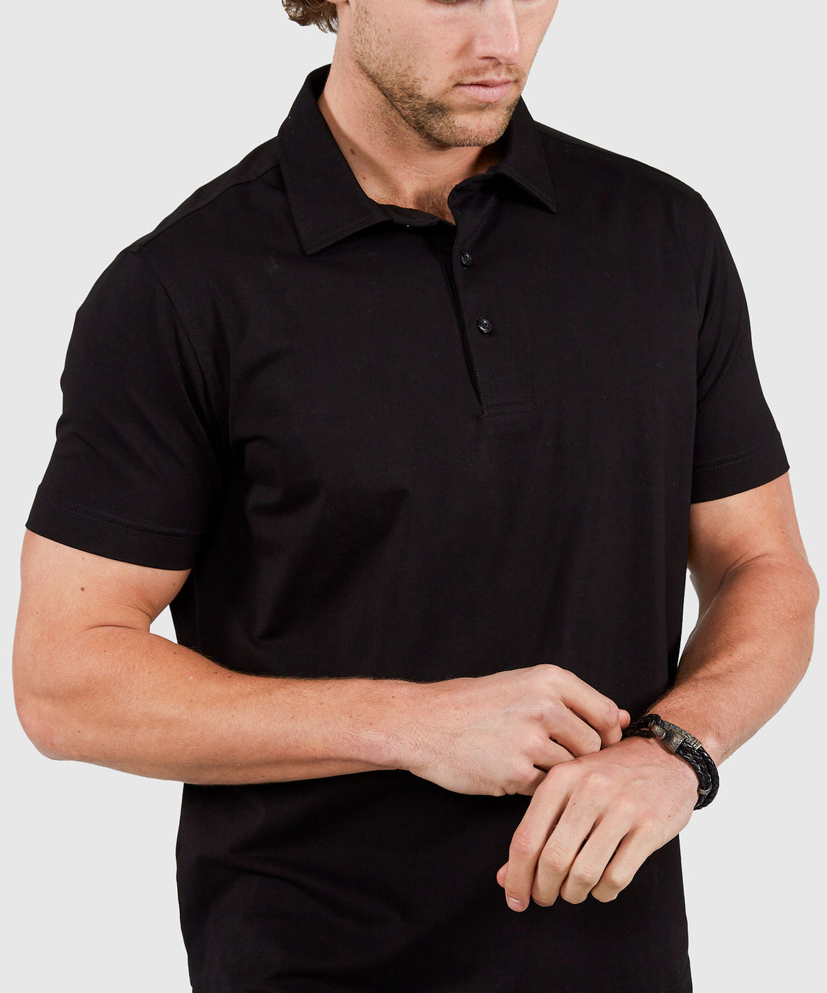 Westport No-Tuck Short Sleeve Cotton Performance Stretch Polo Knit Shirt, Men's Big & Tall