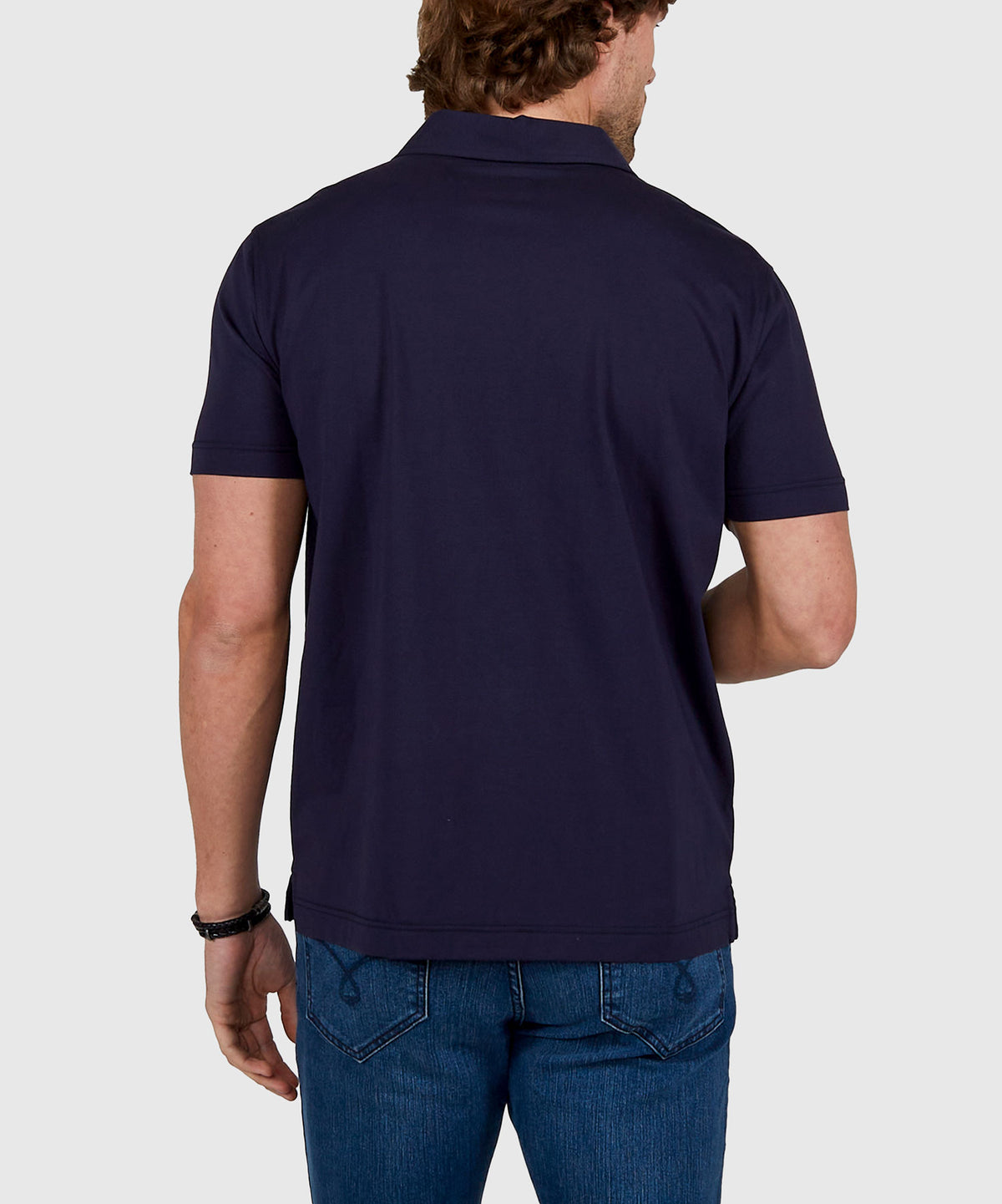 Westport No-Tuck Short Sleeve Cotton Performance Stretch Polo Knit Shirt, Men's Big & Tall