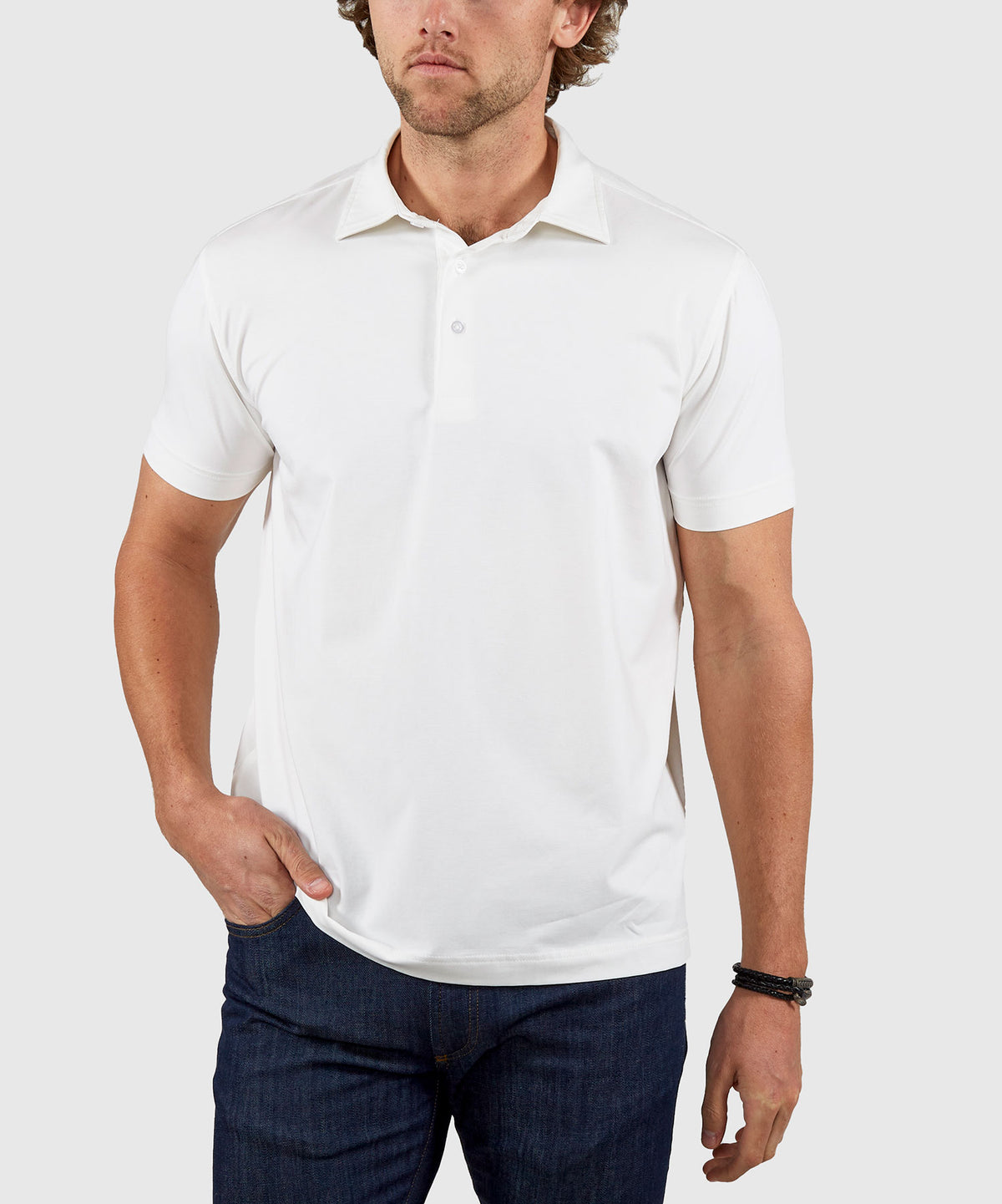 Westport No-Tuck Short Sleeve Cotton Performance Stretch Polo Knit Shirt, Men's Big & Tall
