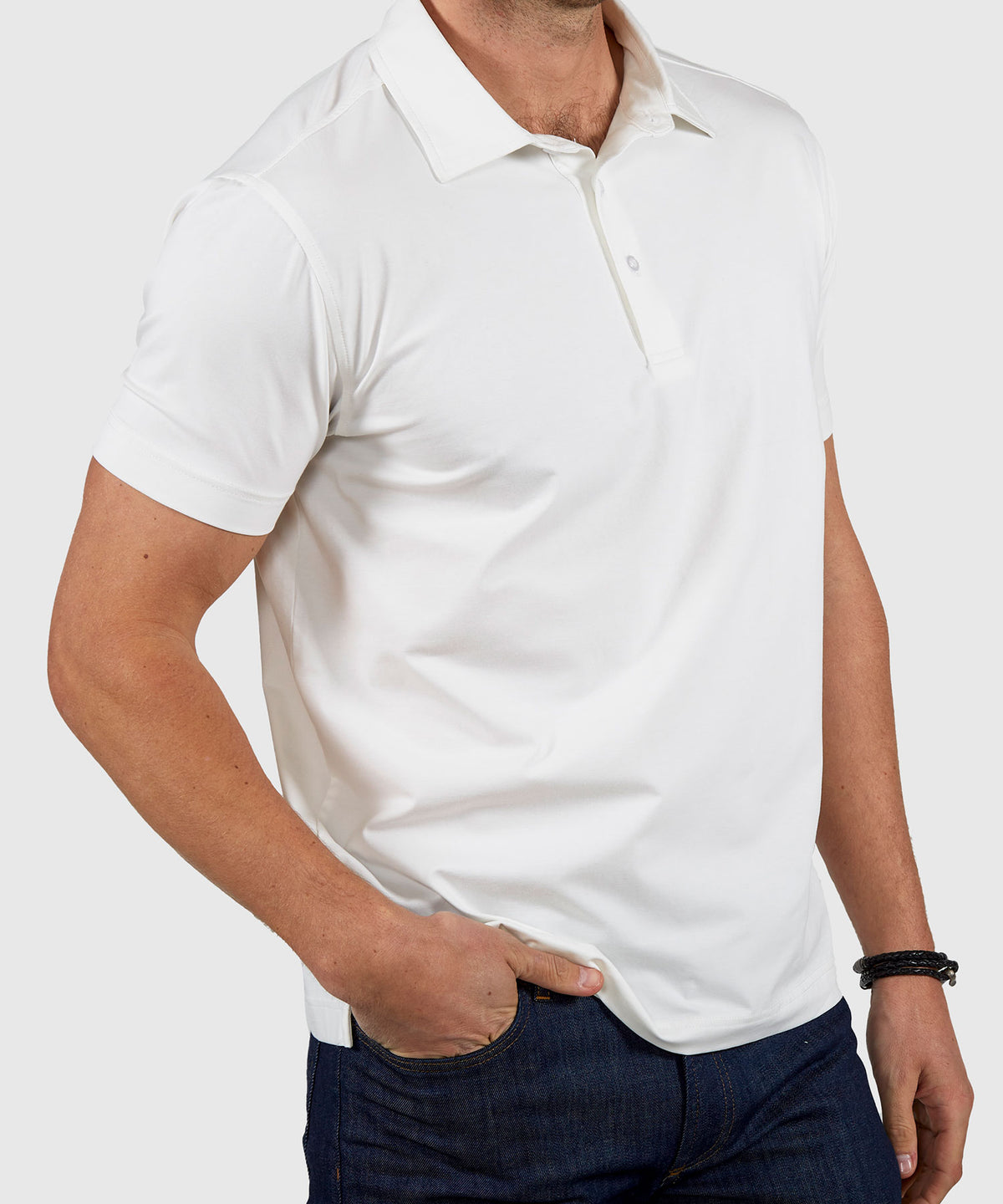 Westport No-Tuck Short Sleeve Cotton Performance Stretch Polo Knit Shirt, Men's Big & Tall