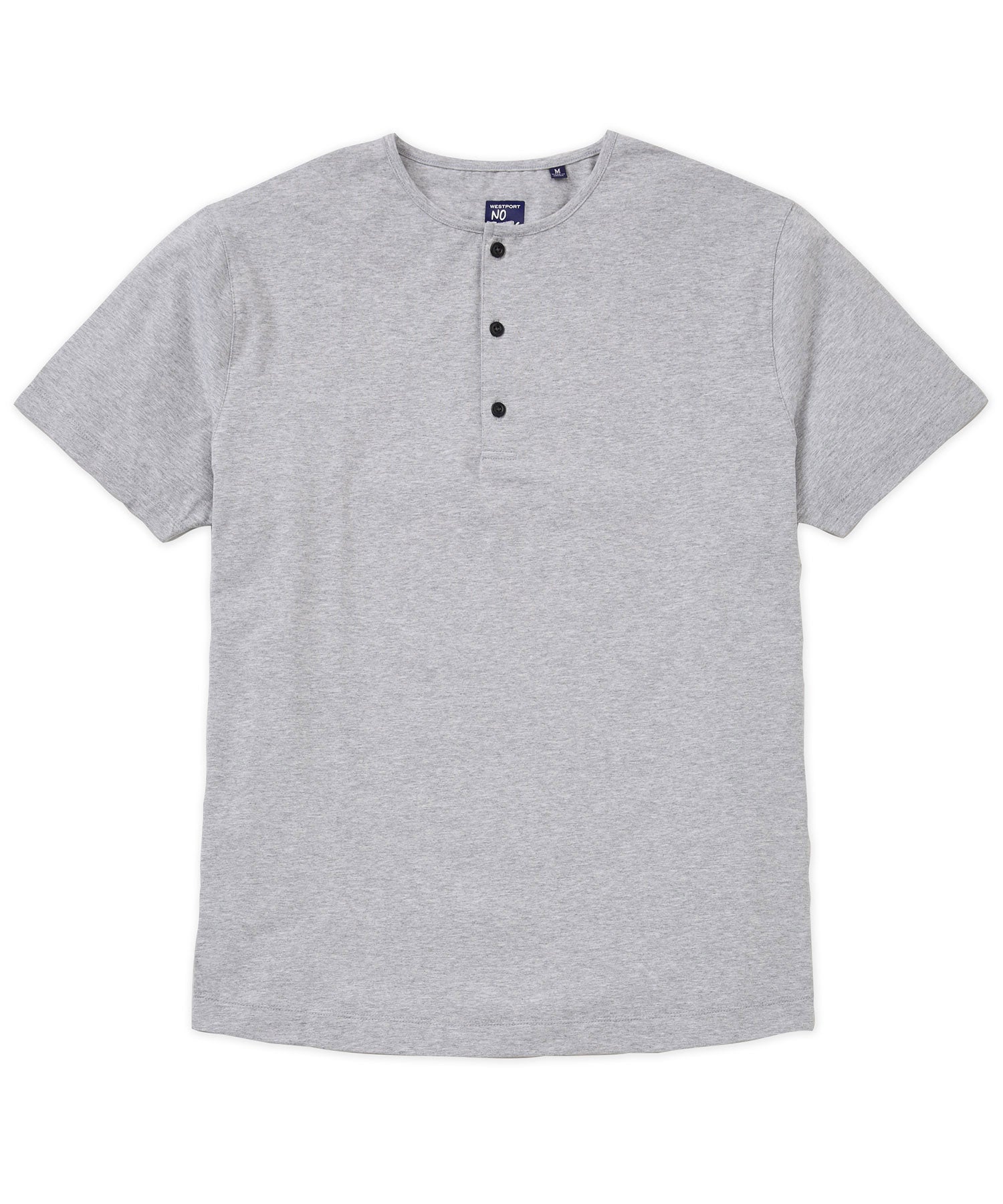 Westport No-Tuck Short Sleeve Cotton Performance Stretch Henley Knit Shirt, Men's Big & Tall