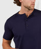 Westport No-Tuck Short Sleeve Cotton Performance Stretch Henley Knit Shirt