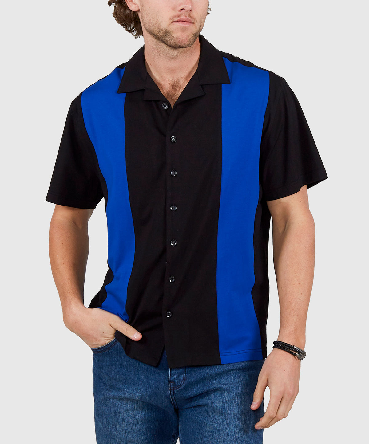 Westport No-Tuck Short Sleeve Cotton Performance Stretch Retro Shirt, Men's Big & Tall