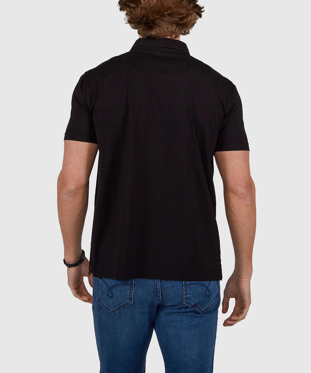 Westport No-Tuck Short Sleeve Cotton Performance Contrast Trim Placket Polo Knit Shirt, Men's Big & Tall