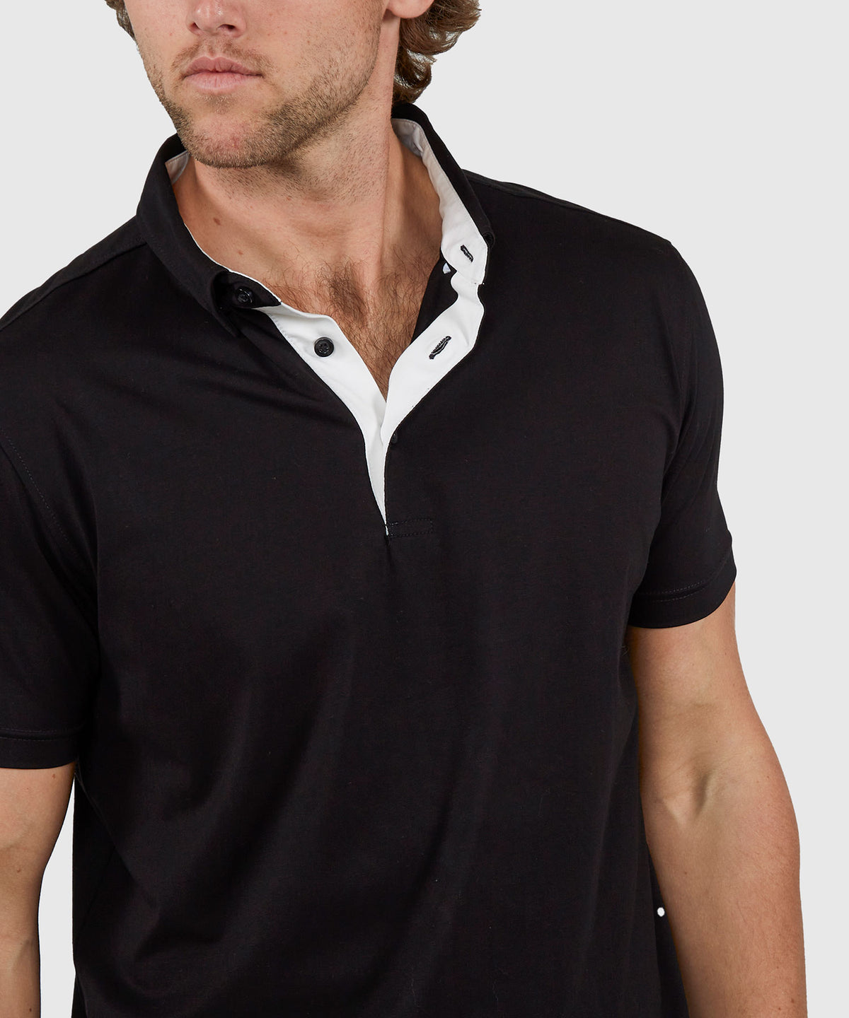 Westport No-Tuck Short Sleeve Cotton Performance Contrast Trim Placket Polo Knit Shirt, Men's Big & Tall