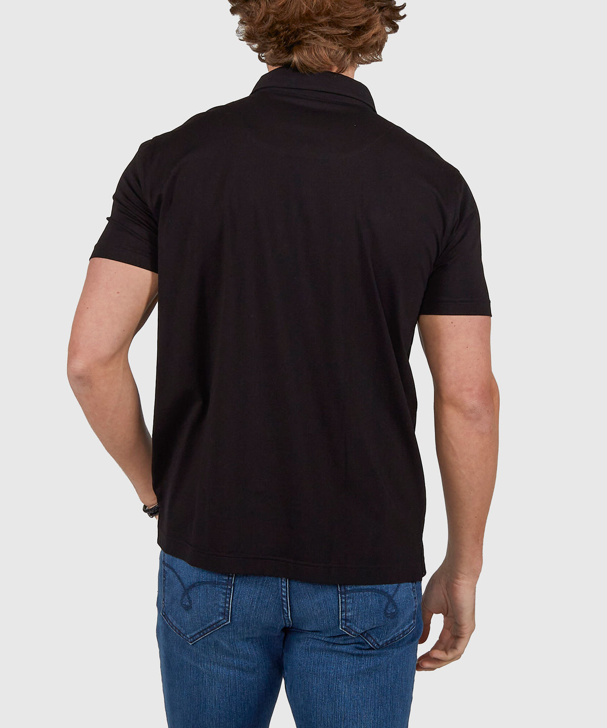 Westport No-Tuck Short Sleeve Cotton Performance Contrast Trim Placket Polo Knit Shirt, Men's Big & Tall