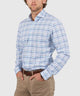 Westport Black Long Sleeve Semi Spread Button Under Collar Plaid Sport Shirt