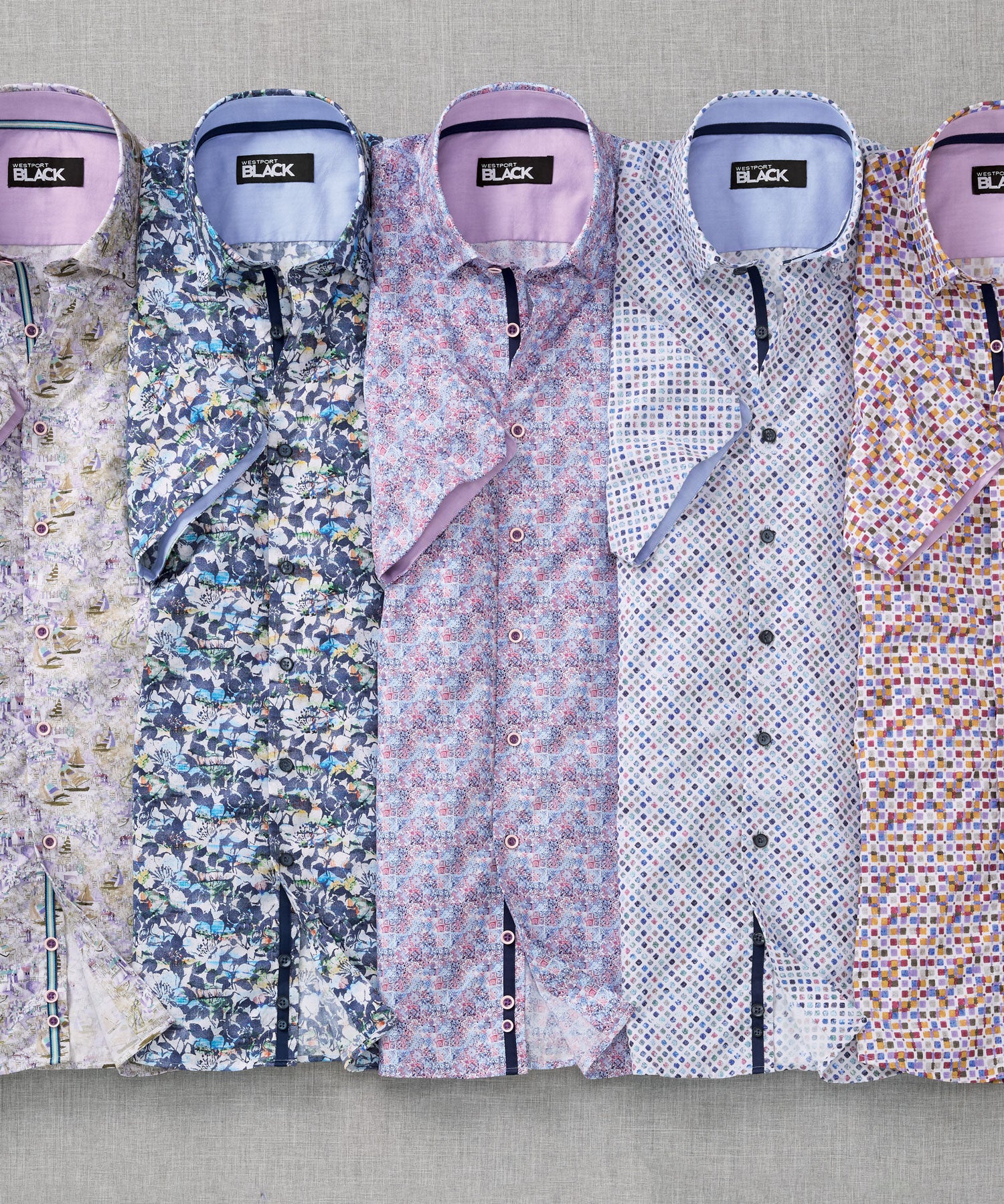 semi spread collar dress shirt Semi-Spread Collar Polo Thin Pink Check M / Thin Pink Check
