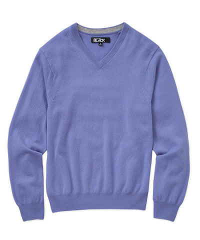 Westport Black Long Sleeve Riviera V-Neck Sweater Pullover, Men's Big & Tall