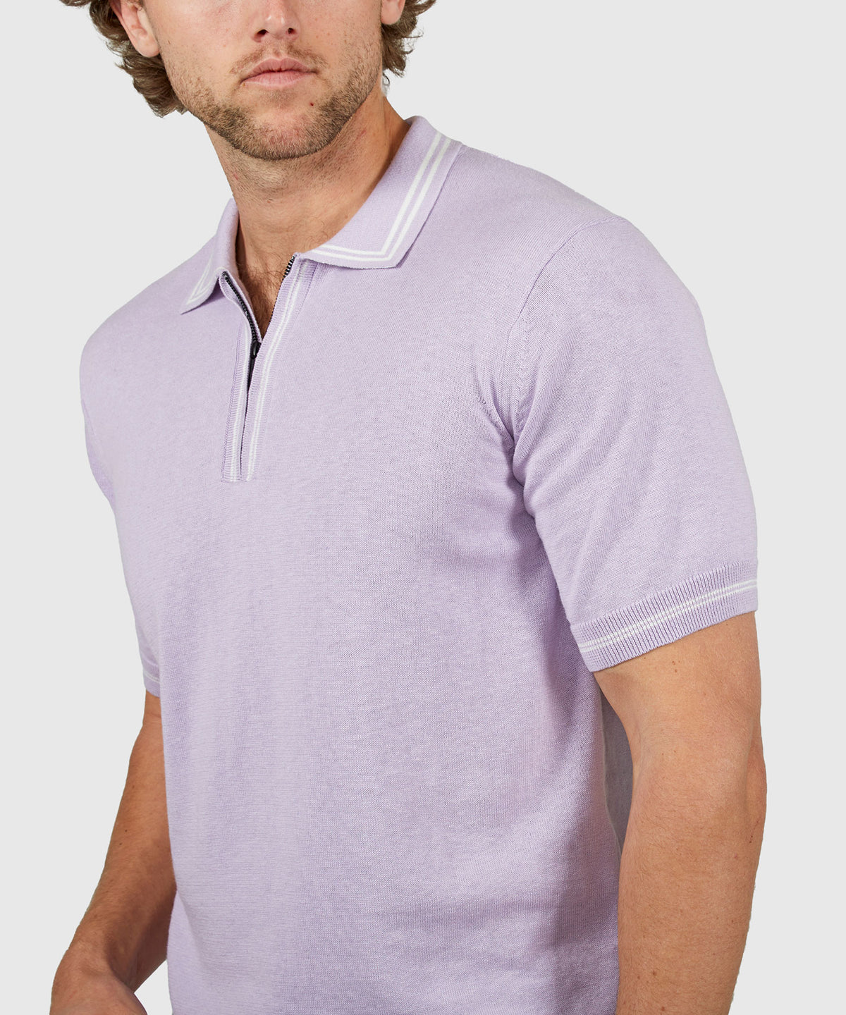 Westport Black Short Sleeve Retro II Zip Polo, Men's Big & Tall