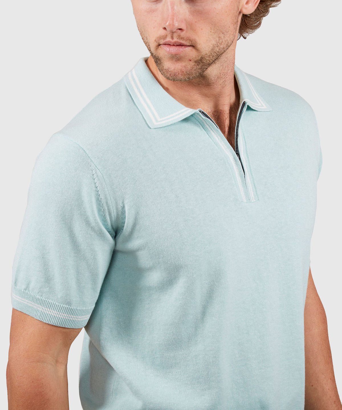 Westport Black Short Sleeve Retro II Zip Polo, Men's Big & Tall