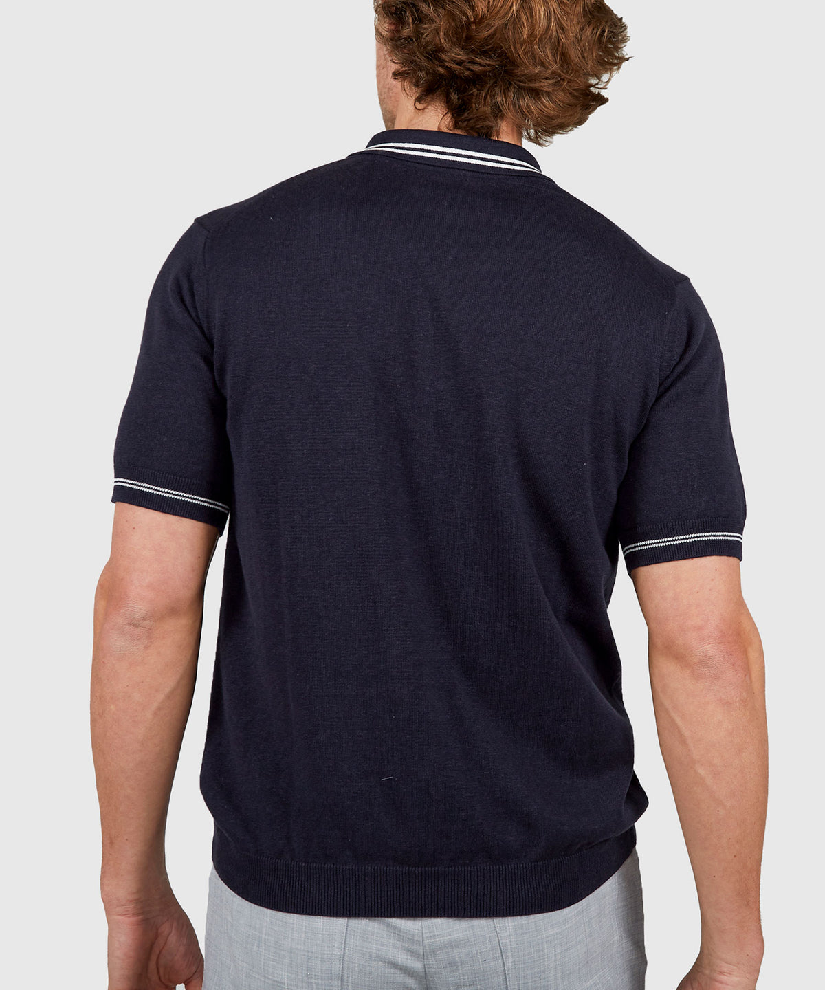 Westport Black Short Sleeve Retro II Zip Polo, Men's Big & Tall