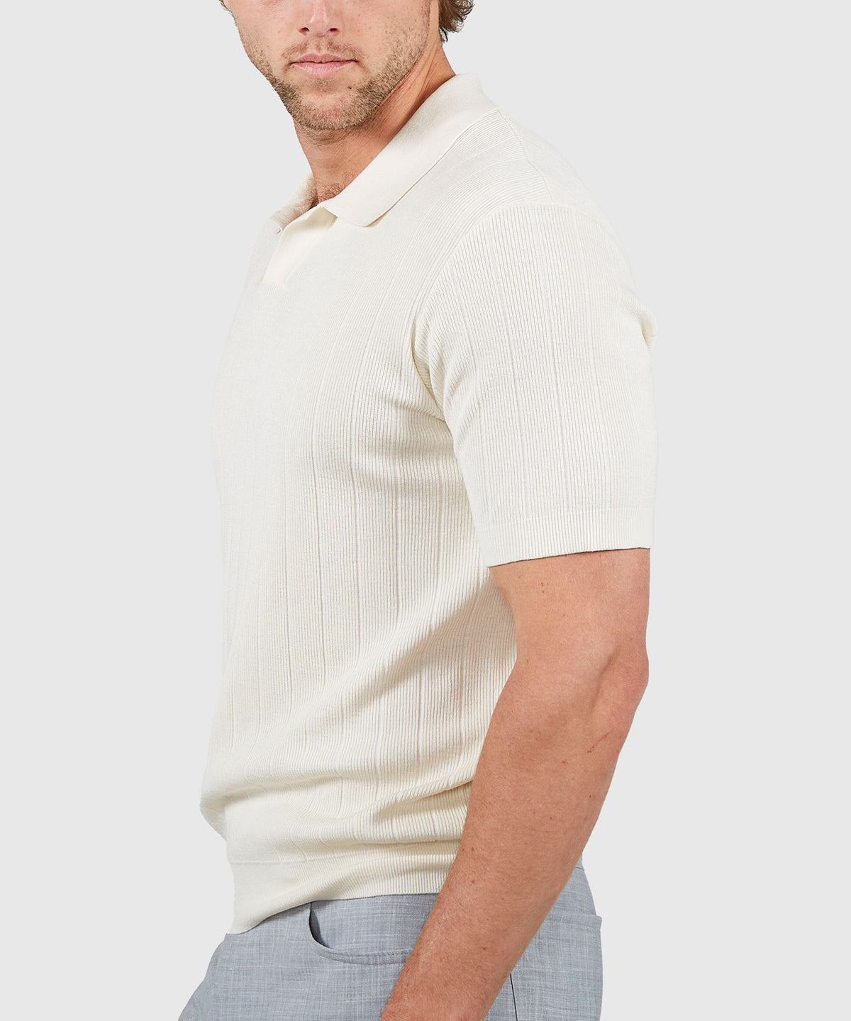 Westport Black Short Sleeve Portofino Johnny Collar Polo Knit Shirt, Men's Big & Tall