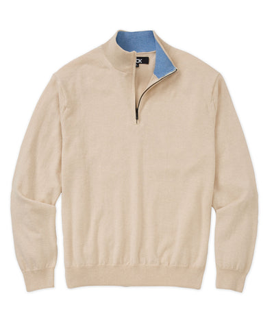 Westport Black Nantucket Quarter-Zip Pullover, Men's Big & Tall