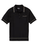 Westport Black Short Sleeve Amici Ribbed Knit Polo Shirt
