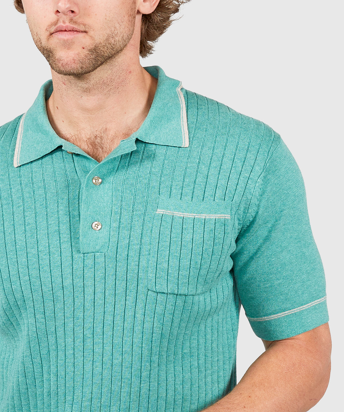 Westport Black Short Sleeve Amici Ribbed Knit Polo Shirt, Men's Big & Tall