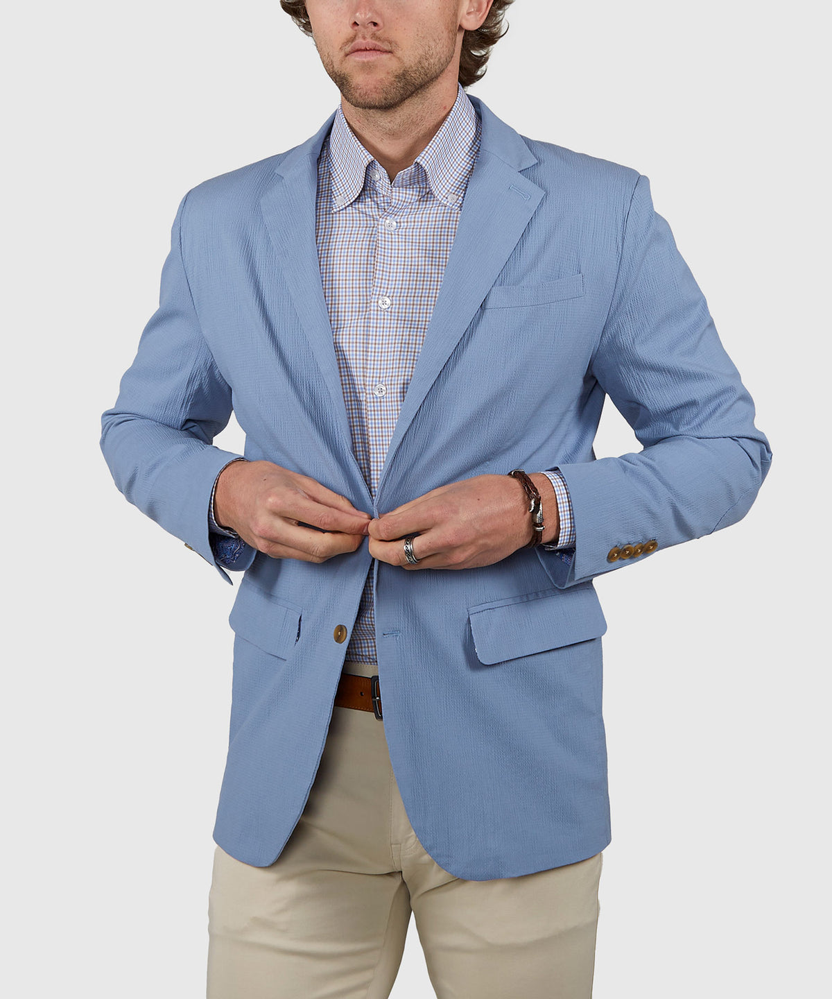 Westport Black Savannah Seersucker Sport Coat, Men's Big & Tall