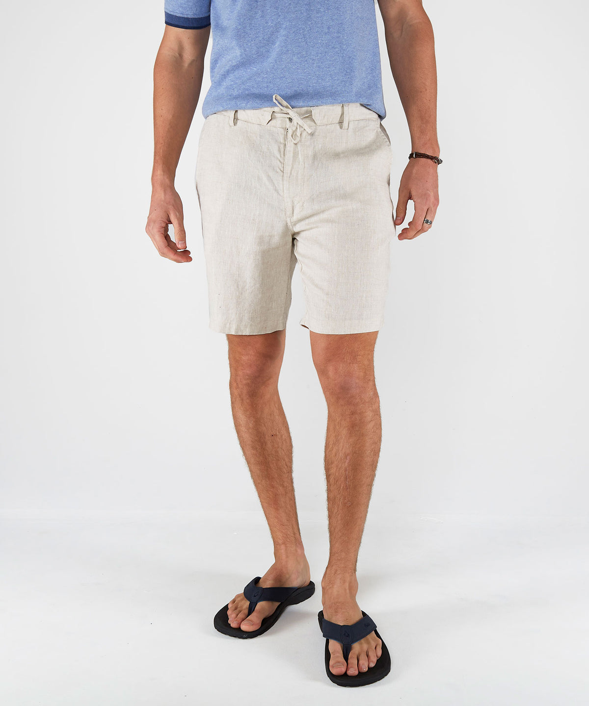 Westport Black Southport Solid Linen Drawcord Short, Men's Big & Tall