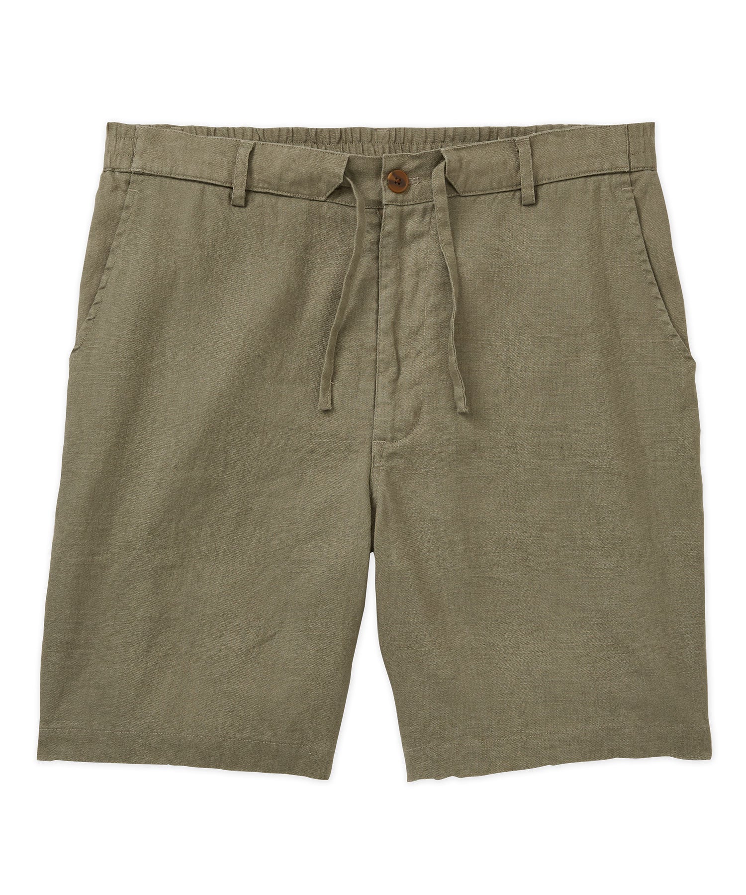 knee length dresses for ladies Men's 100% Linen Flat Front Casual Dress Shorts L / Natural main image 0