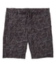 Westport Black Southport Leaf Print Linen Drawcord Short