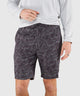 Westport Black Southport Leaf Print Linen Drawcord Short