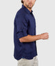 Westport Black Long Sleeve Southport Solid Linen Sport Shirt