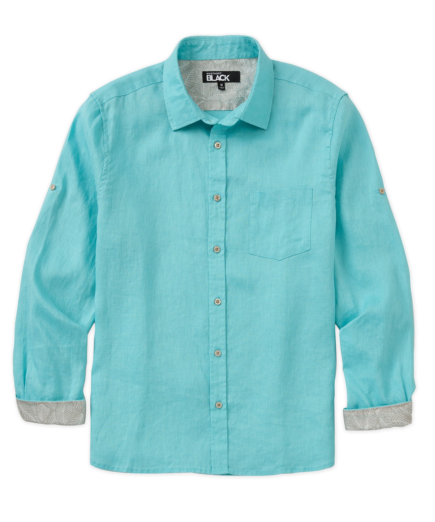 Big & Tall Westport Black Southport Linen Sport Shirt | Westport Big & Tall Big & Tall Westport Black Southport Linen Sport Shirt | Westport Big & Tall
