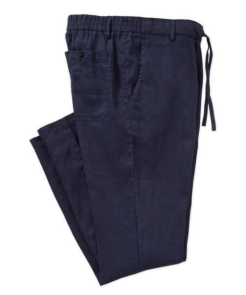 Westport Black Big & Tall Southport Linen Pants | Westport Big & Tall