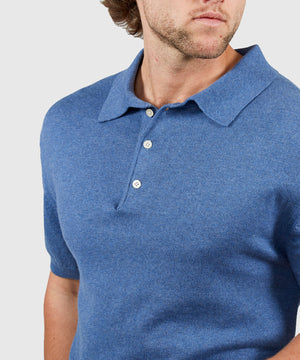 Westport Black Legacy Cotton Cashmere Polo Knit Shirt