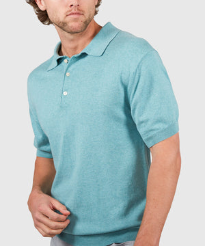 Westport Black Legacy Cotton Cashmere Polo Knit Shirt