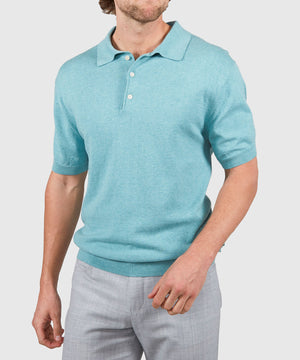 Westport Black Legacy Cotton Cashmere Polo Knit Shirt