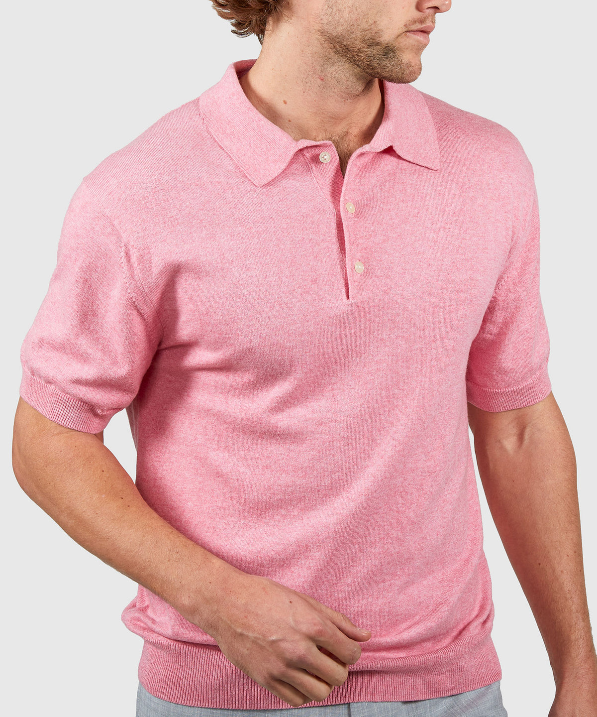 Westport Black Legacy Cotton Cashmere Polo Knit Shirt, Men's Big & Tall