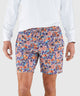 Westport Black Stamp Print Hampton Swim Trunk