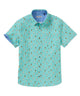Westport Lifestyle Short Sleeve Seersucker Print Sport Shirt