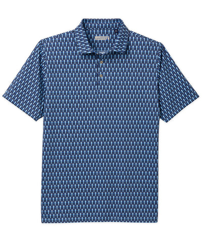Westport Lifestyle Short Sleeve Performance 'Pint' Print Polo Knit Shirt, Men's Big & Tall