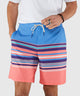 Westport Lifestyle Saybrook Half Elastic Stripe Board Short