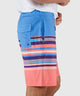 Westport Lifestyle Saybrook Half Elastic Stripe Board Short