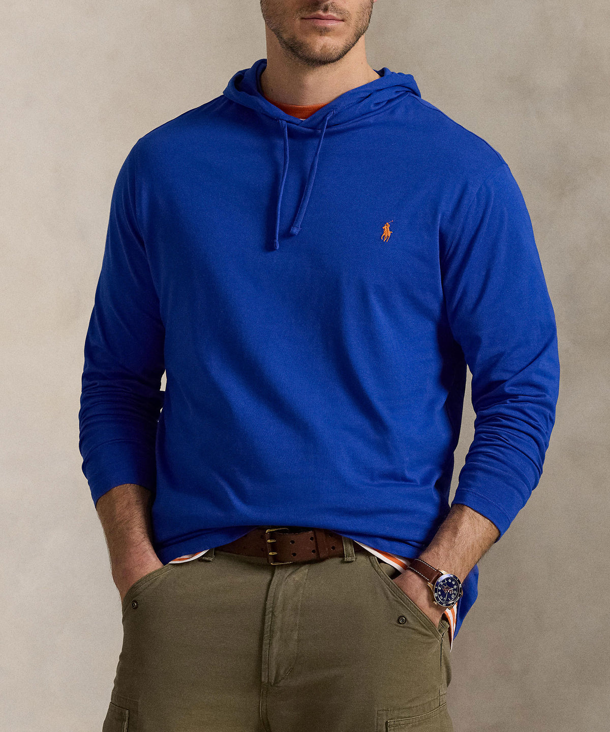 Polo Ralph Lauren Long Sleeve Hooded T-Shirt, Men's Big & Tall