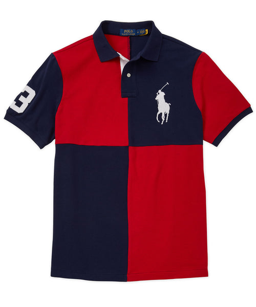 RALPH LAUREN big pony polo shirt ピチT RARE #5 Gold Ralph Lauren Big Pony Polo Blue T Shirt | eBay