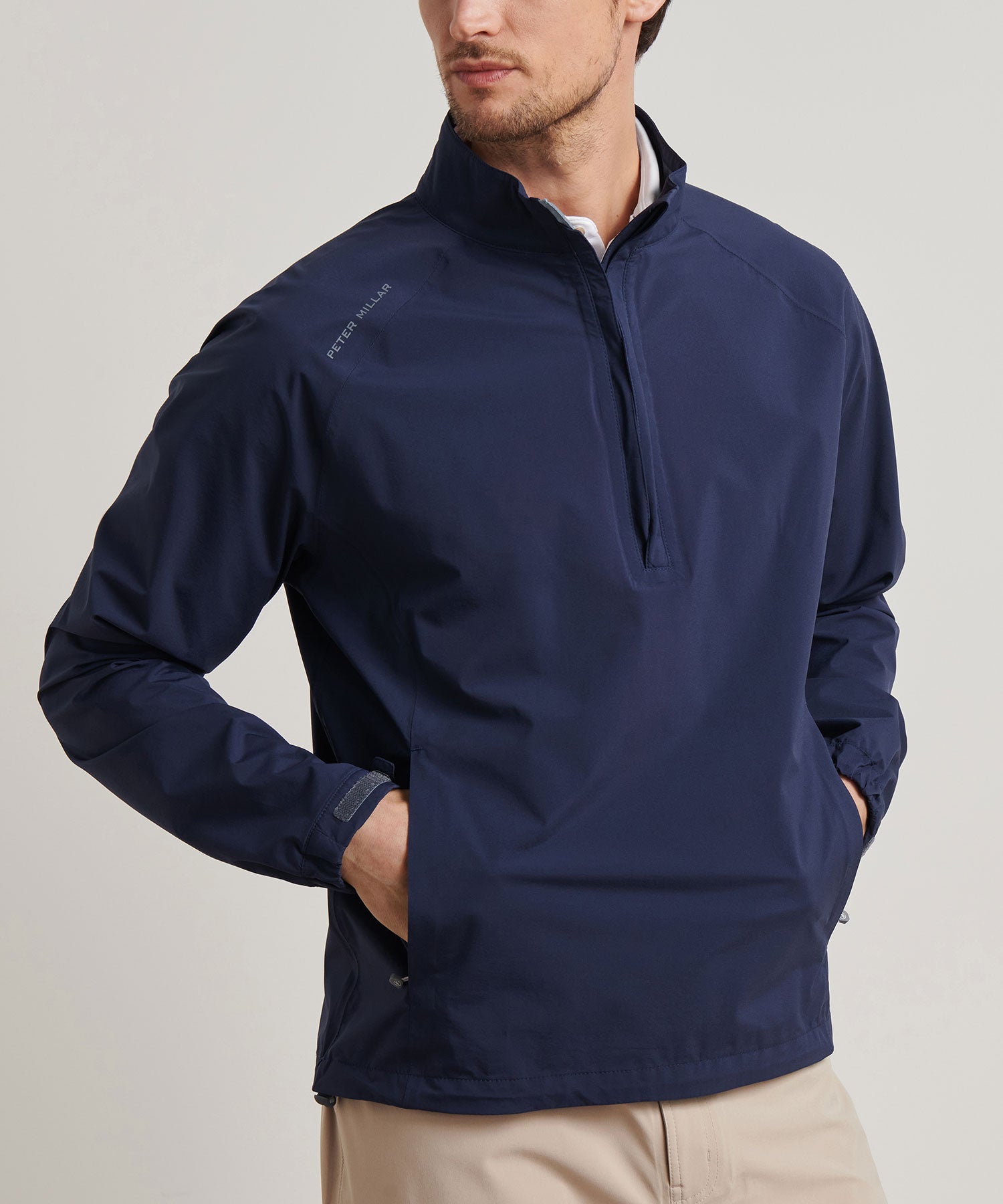 Peter Millar Big & Tall Shield Half-Zip Rain Shell Jacket